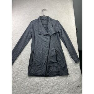 Athleta Women's‎ Workout Stretch Jacket Small Heather Gray Black zip up
